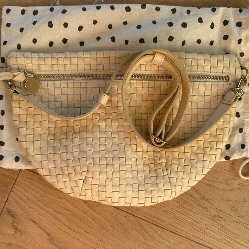 Clare V Grande Fanny Cream Check